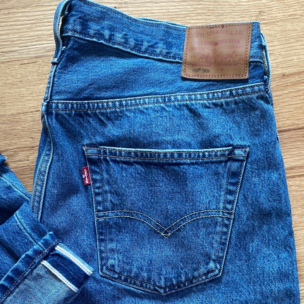 Levi's Women's 501 '90s Selvedge Jeans 33x30 - Picture 2 of 14